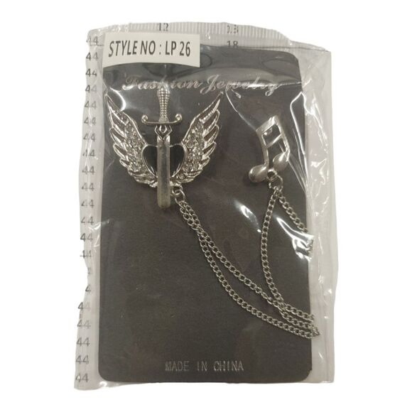 MEN'S EJ SAMUELS FASHION LAPEL CHAIN. UNISEX. - Picture 3 of 4